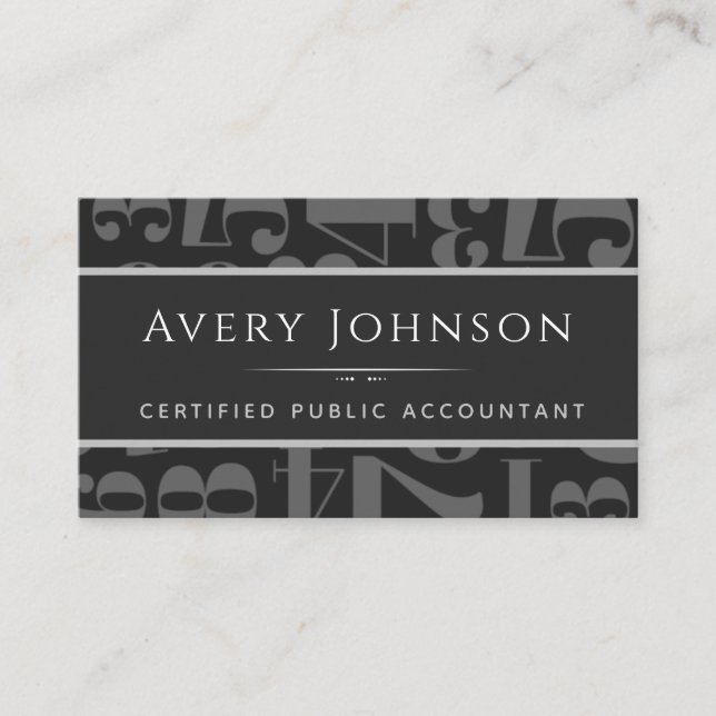 Certified Public Accountant Tax Specialist Modern  Business Card (Front)