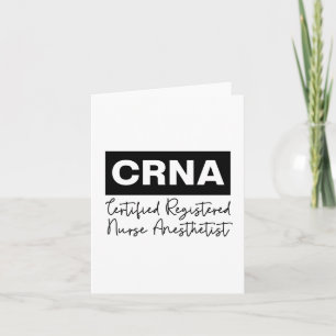 Certified Registered Nurse Anesthetist CRNA Card