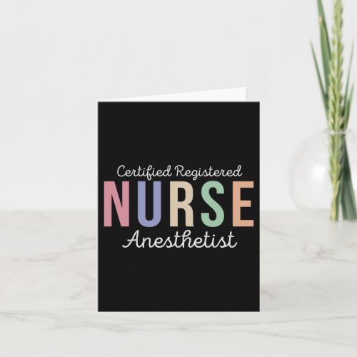 Certified Registered Nurse Anesthetist CRNA Card