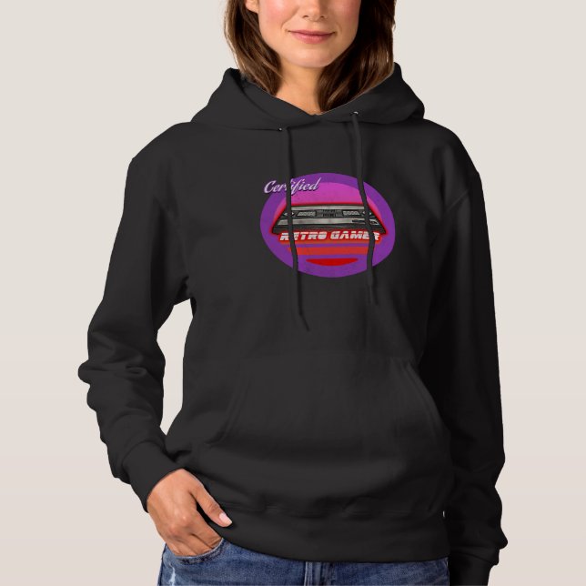 Certified Retro Gamer 1970 1980 1990 Video Game Co Hoodie (Front)