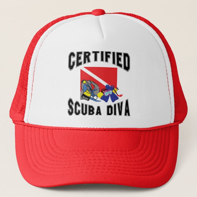 Certified SCUBA Diva Trucker Hat (Front)
