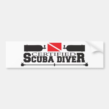 Certified Scuba Diver Bumper Sticker by RelevantTees at Zazzle