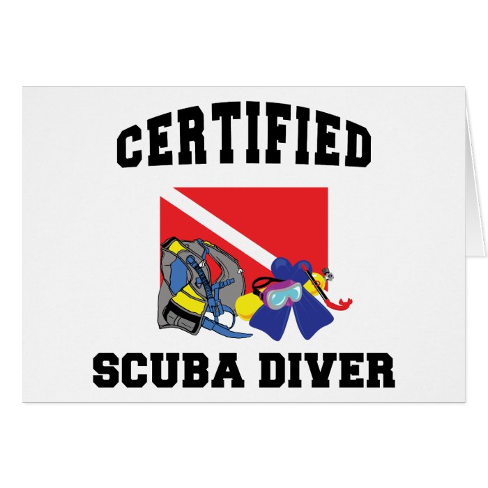 Certified SCUBA Diver Greeting Cards