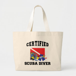 Certified SCUBA Diver Large Tote Bag