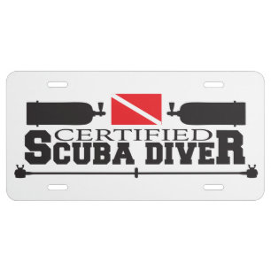 Certified Scuba Diver License Plate