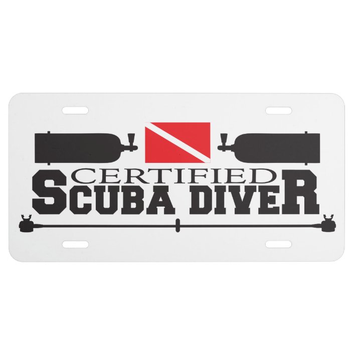 Certified Scuba Diver License Plate