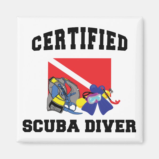 Certified SCUBA Diver Magnet (Front)