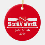 Certified Scuba Diver Ornament Single Sided at Zazzle