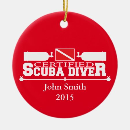 Certified Scuba Diver Ornament Single Sided