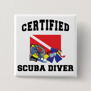 Certified SCUBA Diver Pinback Button