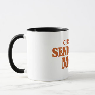 Certified Senior Cat Mom – Funny Cat Mom Typograph Mug