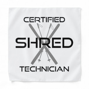 Certified Shred Technician Skiing Bandana
