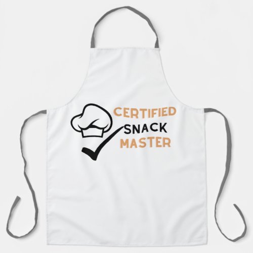 Certified Snack Master Funny Cooking Apron