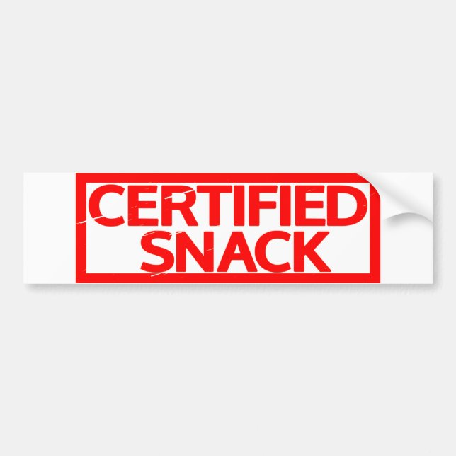 Certified Snack Stamp Bumper Sticker (Front)