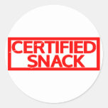 Certified Snack Stamp Classic Round Sticker