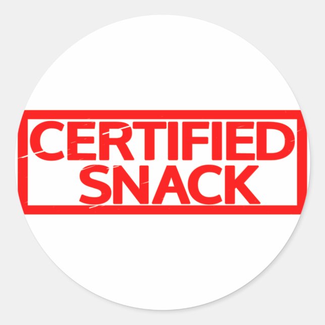 Certified Snack Stamp Classic Round Sticker (Front)