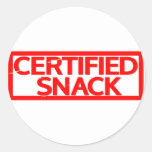 Certified Snack Stamp Classic Round Sticker