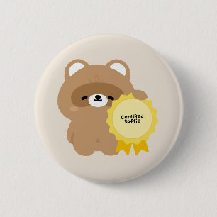 Certified Softie Beaver Button