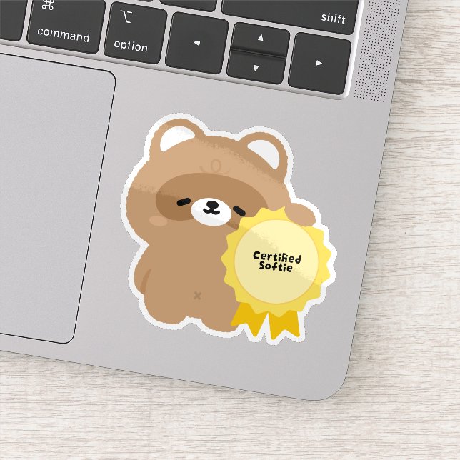 Certified Softie Beaver Sticker (Detail)