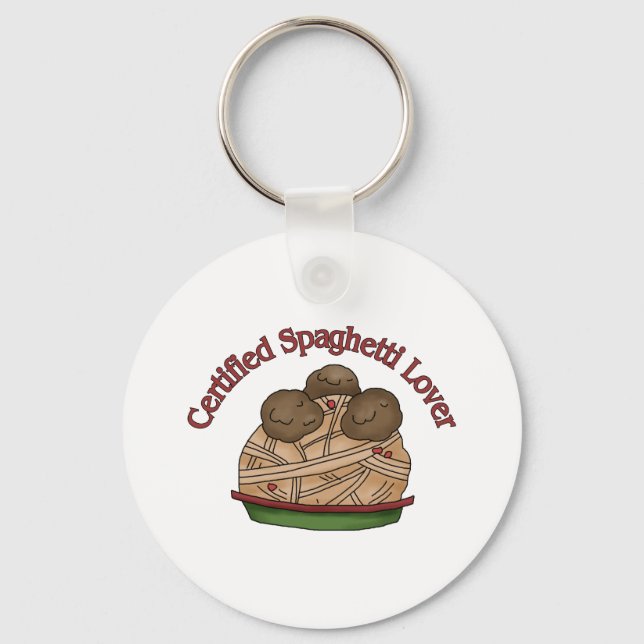 Certified Spaghetti Lover Keychain (Front)