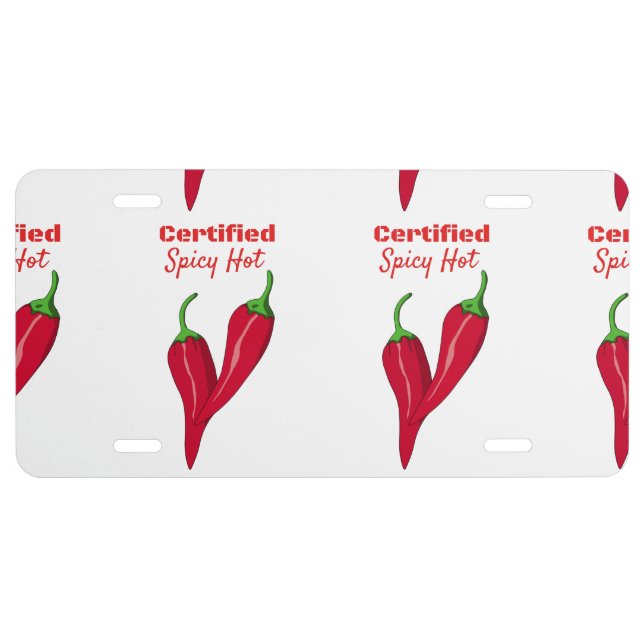 Certified Spicy Hot Thunder_Cove License Plate (Front)