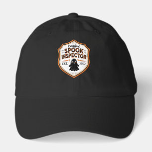 Certified Spook Inspector Ghost Halloween Badge Hat