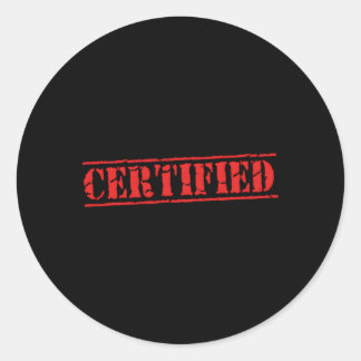 Certified Stamp Classic Round Sticker