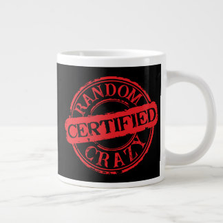 Certified stamp random crazy custom text giant coffee mug