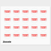 Certified Stupid Stamp Classic Round Sticker (Sheet)