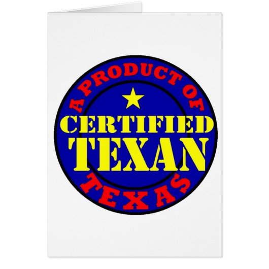CERTIFIED TEXAN CARDS (Front)