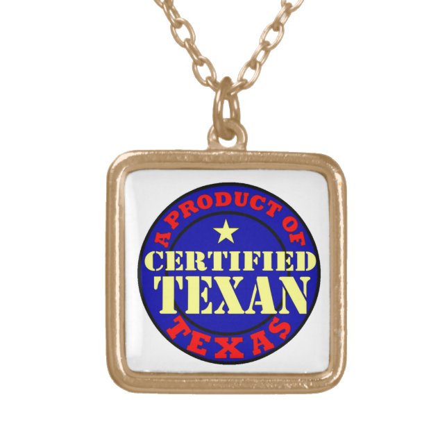 CERTIFIED TEXAN GOLD PLATED NECKLACE (Front)