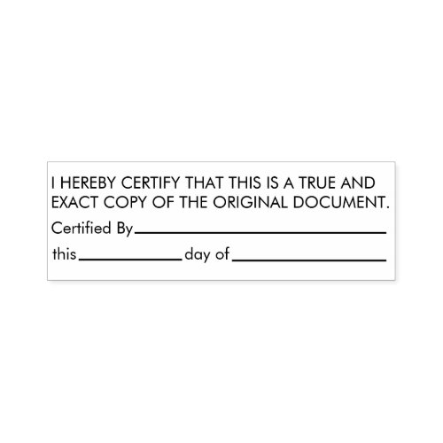Certified True Copy Original Document  Self_inking Stamp