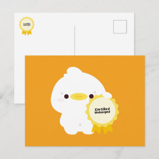 Certified Unhinged Duck Holiday Postcard