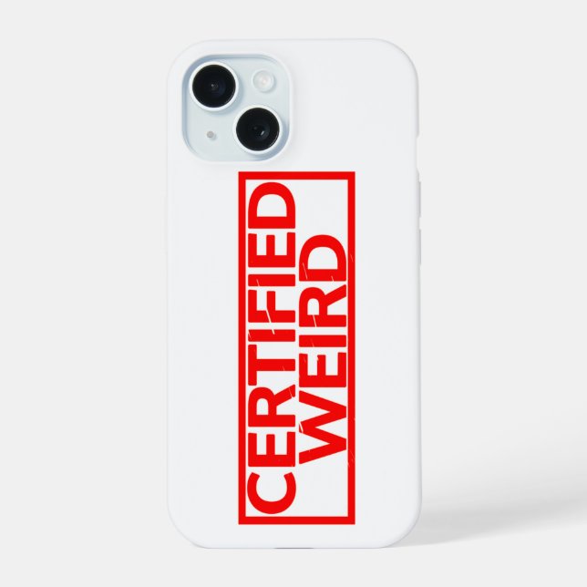 Certified Weird Stamp Iphone Case (Back)