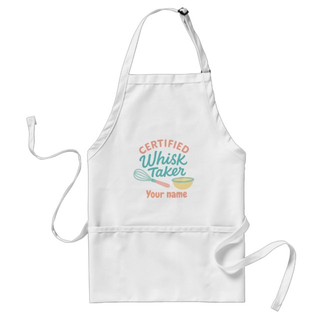 Certified Whisk Taker – Personalized Kitchen Apron (Front)