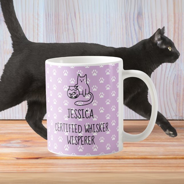 Certified Whisker Whisperer Personalized Cat Lover Coffee Mug (Certified Whisker Whisperer Personalized Cat Lover Coffee Mug)