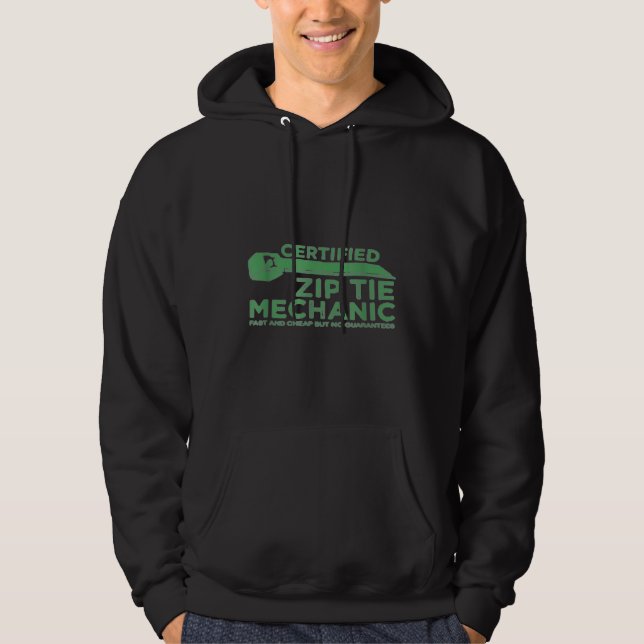 Certified Zip Tie Mechanic Hoodie (Front)