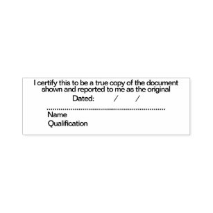 Certifying documents self-inking stamp