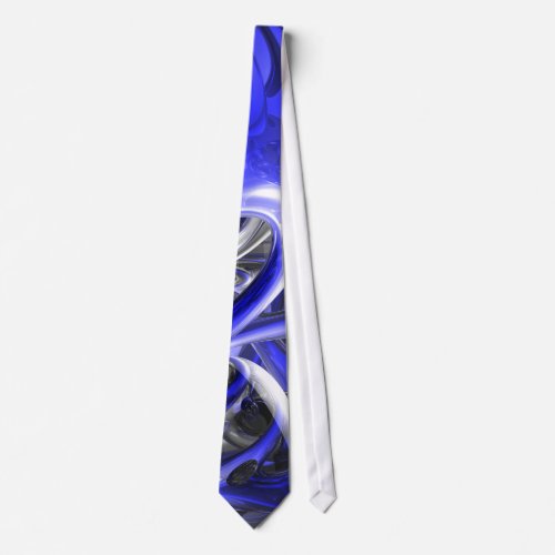 Cerulean Abstract Tie