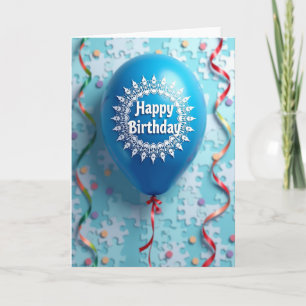 Cerulean Balloon Birthday Card
