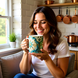 Cerulean Bloom Tapestry Specialty 20oz Coffee Mug