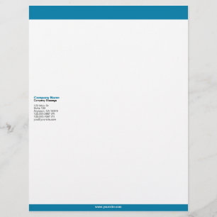 Cerulean Blue Bars Letterhead