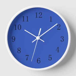 Cerulean Blue Color Kitchen Wall Clock