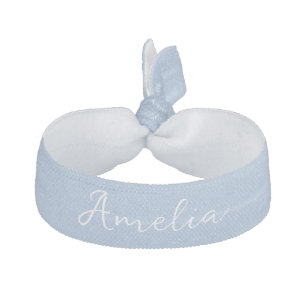 Cerulean blue Solid Color Elastic Hair Tie
