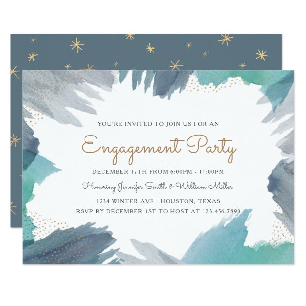 Cerulean Engagement Party Invitation