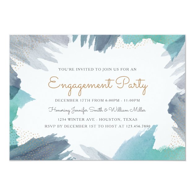 Cerulean Engagement Party Invitation