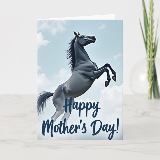Cerulean Equine Mothers Day Card (Front)