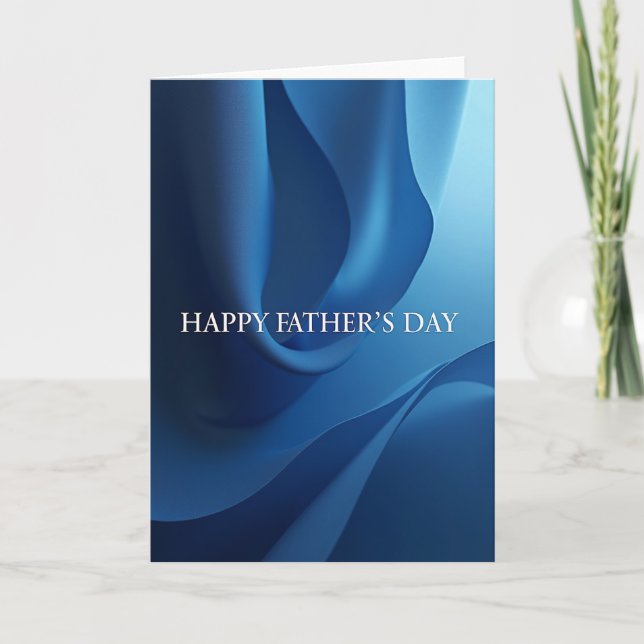 Cerulean Fathers Day Waves Card (Front)