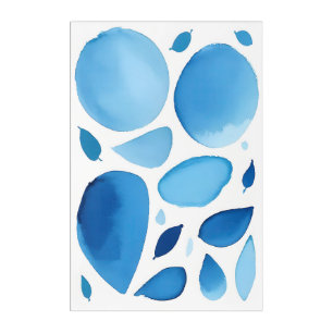 Cerulean Geometric Dream Abstract Acrylic Print