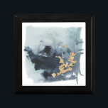 Cerulean & Gold Gift Box<br><div class="desc">Cerulean & Gold I by Victoria Borges. Abract-looking image with deep blue tones embellished with gold foil specks.</div>